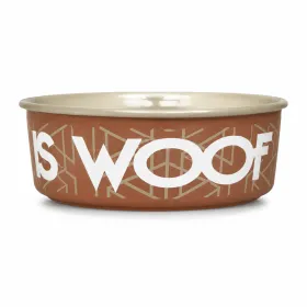 Миска для котів і собак Croci Roxy Satin принт "WOOF" 450 мл