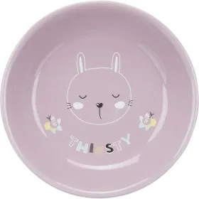 Миска для котів і собак Trixie Junior керамічна неглибока рожева 200 мл