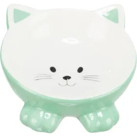 Миска для котів Trixie котяча мордочка керамічна м'ятна 150 мл
