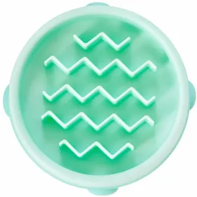 Миска для повільного харчування Outward Hound Fun Feeder Wave мала м'ятна 14 см