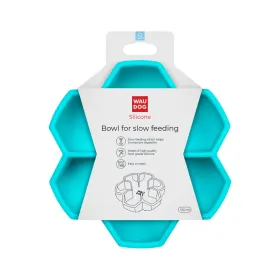 Миска для повільного харчування WAUDOG Silicone блакитна 450 мл