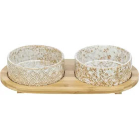 Миски на підставці для собак Trixie Bowl Set Ceramic/Bamboo кераміка/бамбук 2*800 мл / 16 см