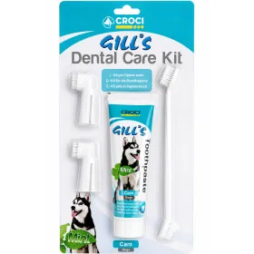 Набір Croci Gill's Dental Care Kit для догляду за ротовою порожниною собак з ароматом м'яти 100г