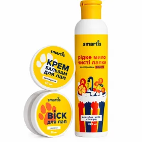 Набір для лап тварин Smartis віск, крем-бальзам, рідке мило