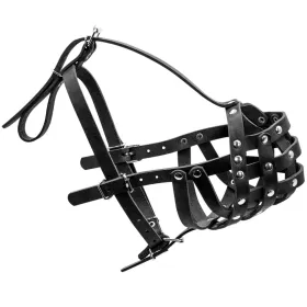 Намордник для собак CoLLaR твердий шкіряний №4 38*5 см чорний