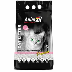 Наповнювач бентонітовий AnimAll з ароматом дитячої пудри 5 л