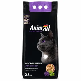 Наповнювач деревний AnimAll з ароматом лаванди 2,8 кг