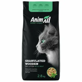 Наповнювач деревний AnimAll з ароматом м'яти 2,8 кг