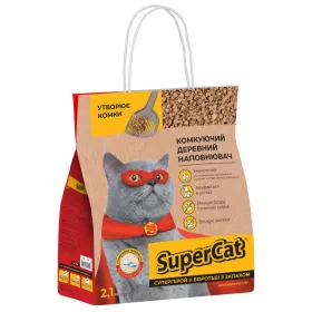 Наповнювач деревний SuperCat комкуючий 2,1кг