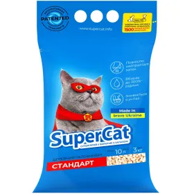 Наповнювач деревний SuperCat стандарт 3кг (синій)