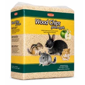 Наповнювач деревний (тирса) Padovan Wood Chips Apple для гризунів з ароматом зеленого яблука 1 кг (14 л)