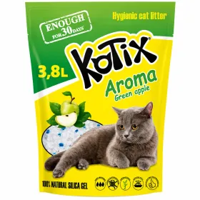 Наповнювач силікагелевий Kotix Green Apple з ароматом зеленого яблука 3,8 л