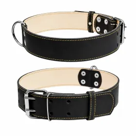 Нашийник для собак CoLLaR шкіряний подвійний XS 27-35 см / 14мм чорний