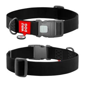 Нашийник для собак WAUDOG Waterproof Collartex S з QR паспортом 25-35 см / 15 мм чорний