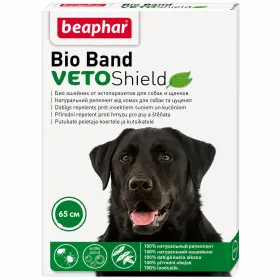 Нашийник протипаразитарний Beaphar Bio Band Veto Shield для собак 65 см зелений
