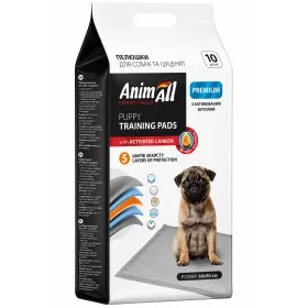 Пелюшки AnimAll Puppy Training Pads з активованим вугіллям для цуценят та дорослих собак 60*90 см 10 шт