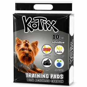 Пелюшки Kotix Premium антибактеріальні з активованим вугіллям для цуценят та дорослих собакт 60*60 см 10 шт