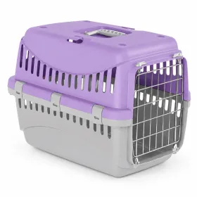 Переноска для котів та собак Bergamo GIPSY 1 з металевими дверцятами бузкова 46x31x32 см