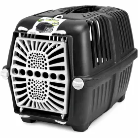 Переноска для котів та собак MPS Eco Pratiko 1 з пластиковими дверцятами 48*32*33 см чорна