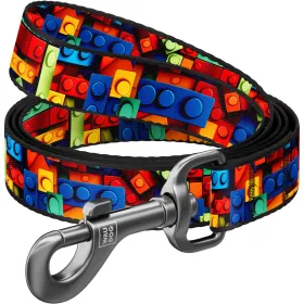 Повідець для собак WAUDOG Nylon "Блоки" нейлоновий S 1.5*300 см