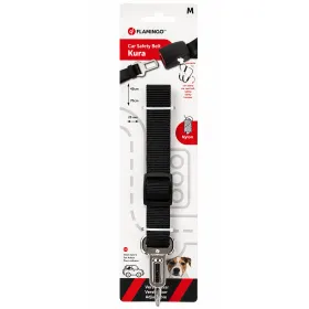 Ремінь безпеки в автомобіль Flamingo Car Safety Belt для собак M чорний 45-70 см / 20 мм