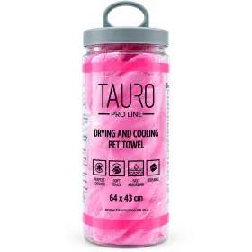 Рушник Tauro Pro Line для сушки та охолодження тварин 64*43 см рожевий