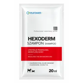 Шампунь Eurowet Hexoderm дерматологічний з хлоргексидином і кокосовою олією для собак і котів 20 мл