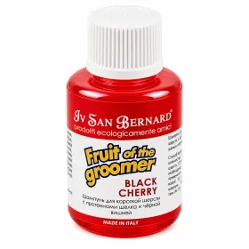 Шампунь Iv San Bernard Black Cherry з протеїнами шовку та чорною вишнею для короткої шерсті собак та котів 30 мл