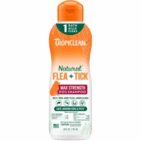 Шампунь TropiClean Flea & Tick "Максимальна сила" від бліх і кліщів для собак 592 мл