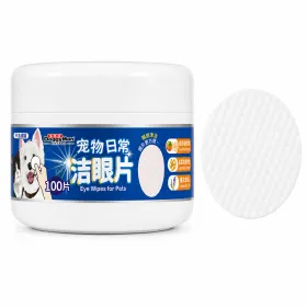 Серветки-диски DoggyMan Eye Wipes з іонами срібла для догляду за очима собак та котів 100 шт