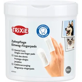 Серветки на палець Trixie Dental Care для чищення зубів котів, собак та гризунів 50 шт