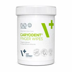 Серветки на палець Vet Expert Caryodent для чищення зубів котів і собак 50 шт