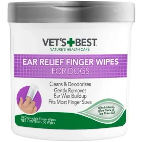 Серветки на палець VET`S BEST Ear Relief Finger Wipes для догляду за вухами собак 50 шт