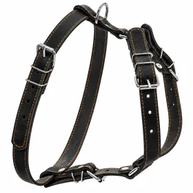 Шлея для собак CoLLaR шкіряна одинарна для малих порід Ш 40-48 см / Г 43-51 см / 14 мм чорна