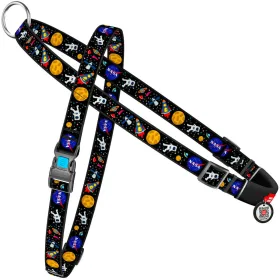 Шлея для собак WAUDOG Nylon "NASA" нейлон S швидкознімна з QR паспортом Ш 40-55 см / Г 45-60 / 15 мм