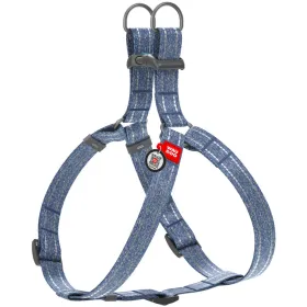 Шлея для собак WAUDOG Re-cotton відновлена бавовна S з QR-паспортом Ш 40-55 см / Г 40-55 см / 15 мм синя