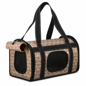 Сумка-переноска для котів та собак AnimAll HJ-131 жорстка, шоколадна 48*25*29 см до 5 кг