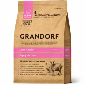 Сухий корм для цуценят усіх порід Grandorf Dog Puppy Lamb & Turkey з ягням та індичкою 1 кг