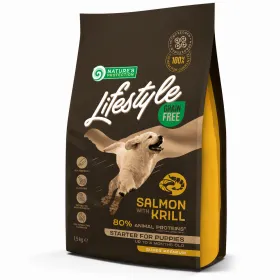 Сухий корм для цуценят усіх порід Nature's Protection Lifestyle Grain Free Salmon & Krill Starter For Puppies з лососем і крилем 1,5 кг