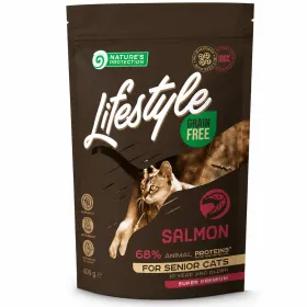Сухий корм для котів похилого віку Nature's Protection Lifestyle Grain Free Cat Senior Salmon з лососем 400 г
