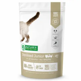 Сухий корм для стерилізованих кошенят Nature's Protection Sterilised Junior Poultry With Krill з м'ясом птиці та крилем 400 г