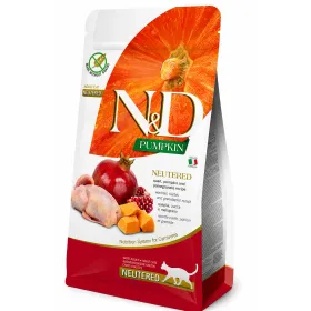 Сухий корм для стерилізованих котів Farmina N&D Pumpkin Grain Free Adult Neutered Quail & Pomegranate з перепілкою, гранатом і гарбузом 300 г
