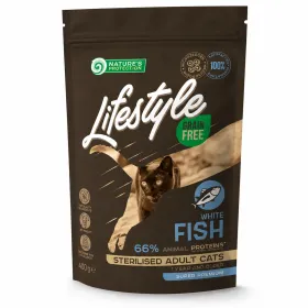 Сухий корм для стерилізованих котів Nature's Protection Lifestyle Grain Free Cat Adult Sterilised White Fish з білою рибою 400 г