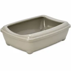 Туалет з бортиком для котів Moderna Arist-O-Tray Medium тепло-сірий 42x31x13 см
