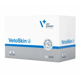 Вітамінно-мінеральний комплекс Vet Expert VetoSkin Здоров'я шкіри та шерсті у котів та собак 60 капс.