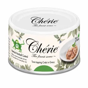 Вологий корм для дорослих котів Cherie Hairball Control Tuna & Crab для виведення шерсті, тунець та краб в соусі  80 г
