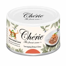 Вологий корм для дорослих котів Cherie Hairball Control Tuna & Shrimp для виведення шерсті, тунець та креветки в соусі 80 г