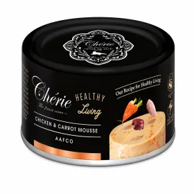 Вологий корм для дорослих котів Cherie Healthy Living Chicken & Carrot Mousse курка та морква мус 80 г