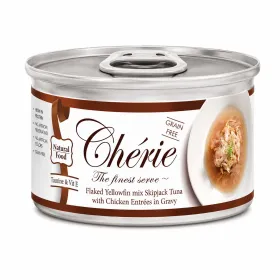 Вологий корм для дорослих котів Cherie Signature Gravy Mix Tuna & Chiken жовтоперий тунець та курка в соусі 80 г
