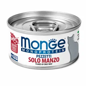 Вологий корм для дорослих котів Monge Monoprotein Cat Solo Flakes of Beef з яловичиною 80 г